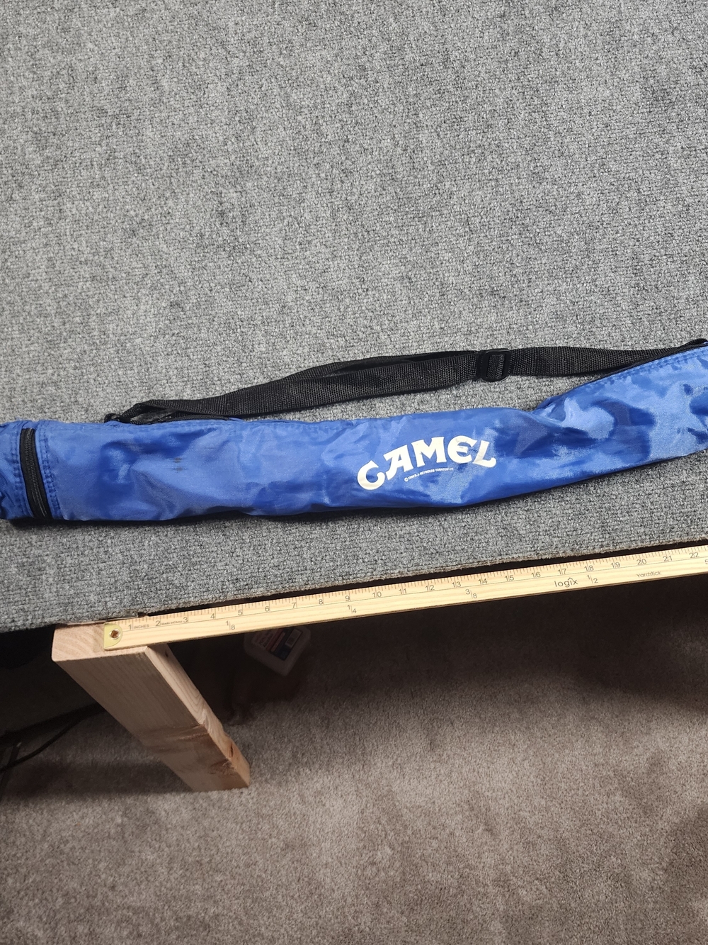 Camel Blue Soft Billiard Pool Cue Carrying Case Bag w/ Strap & Zipper